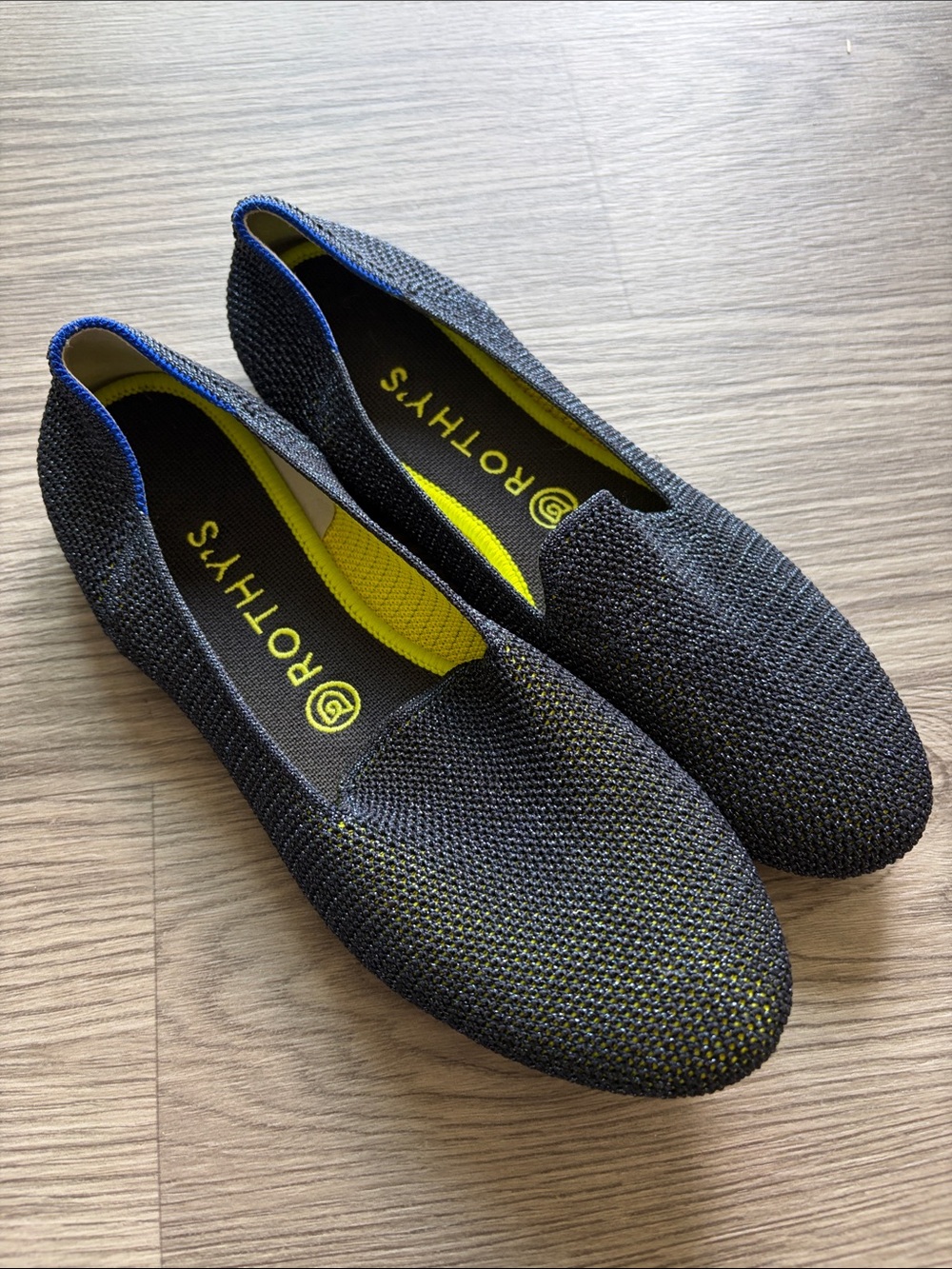 Rothy metallic lattice loafers